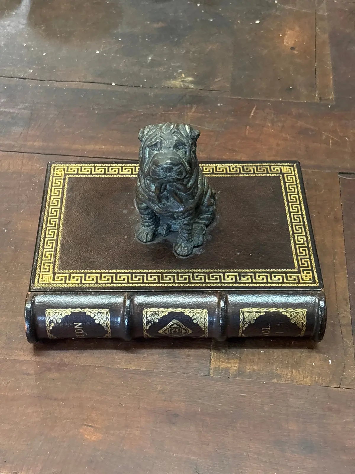 Faux Book With Sharpei Dog 1