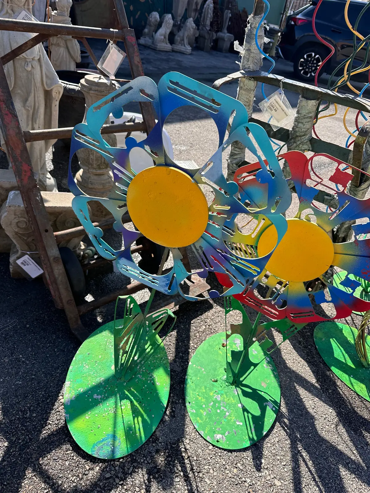 Large Yard Art Metal Flower 1
