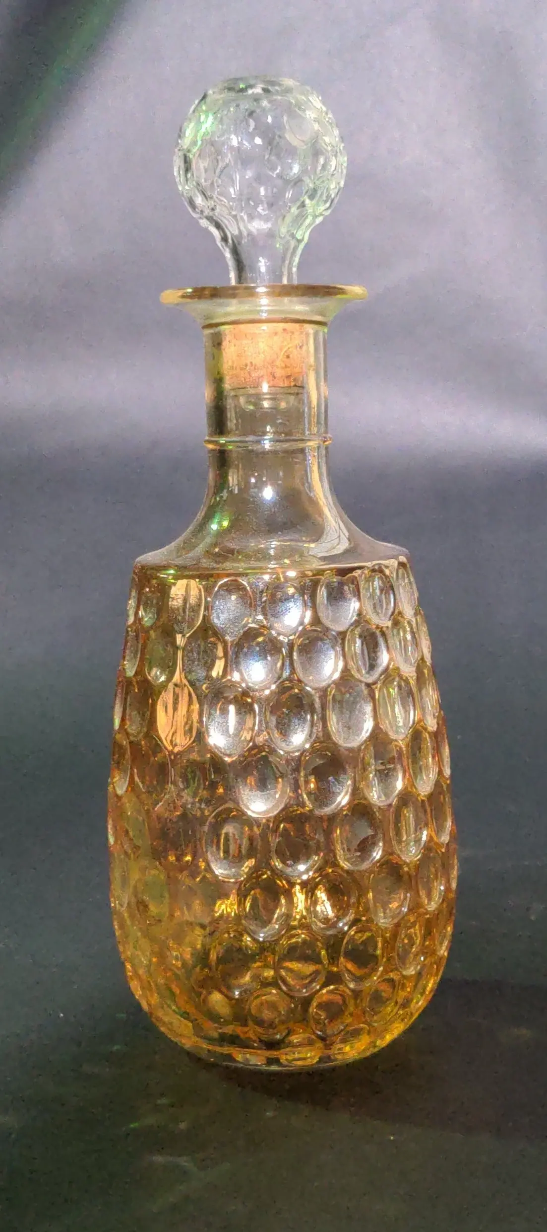 As Found Glass Decanter With Amber Finish 1