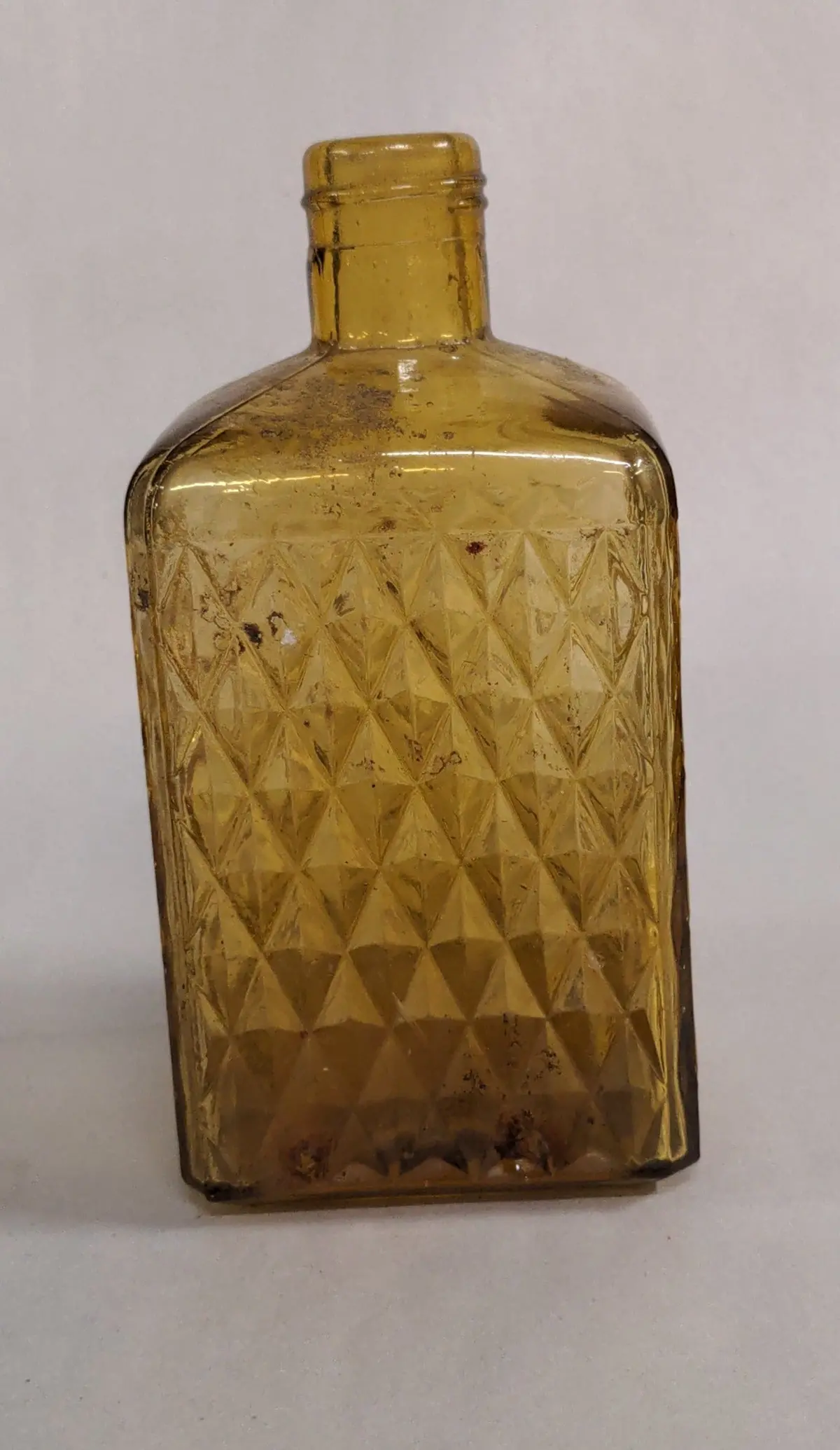 Small Square Amber Glass Bottle 1