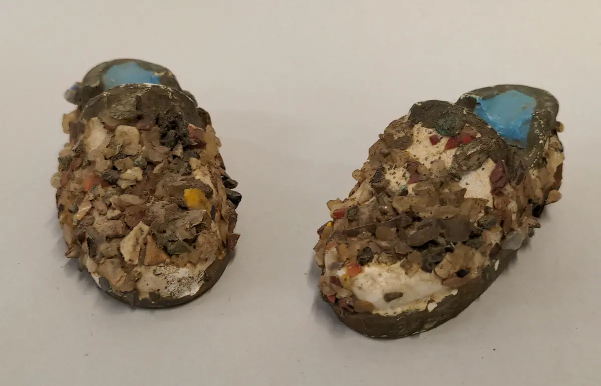 Pair Of Stone Encrusted Slippers 1