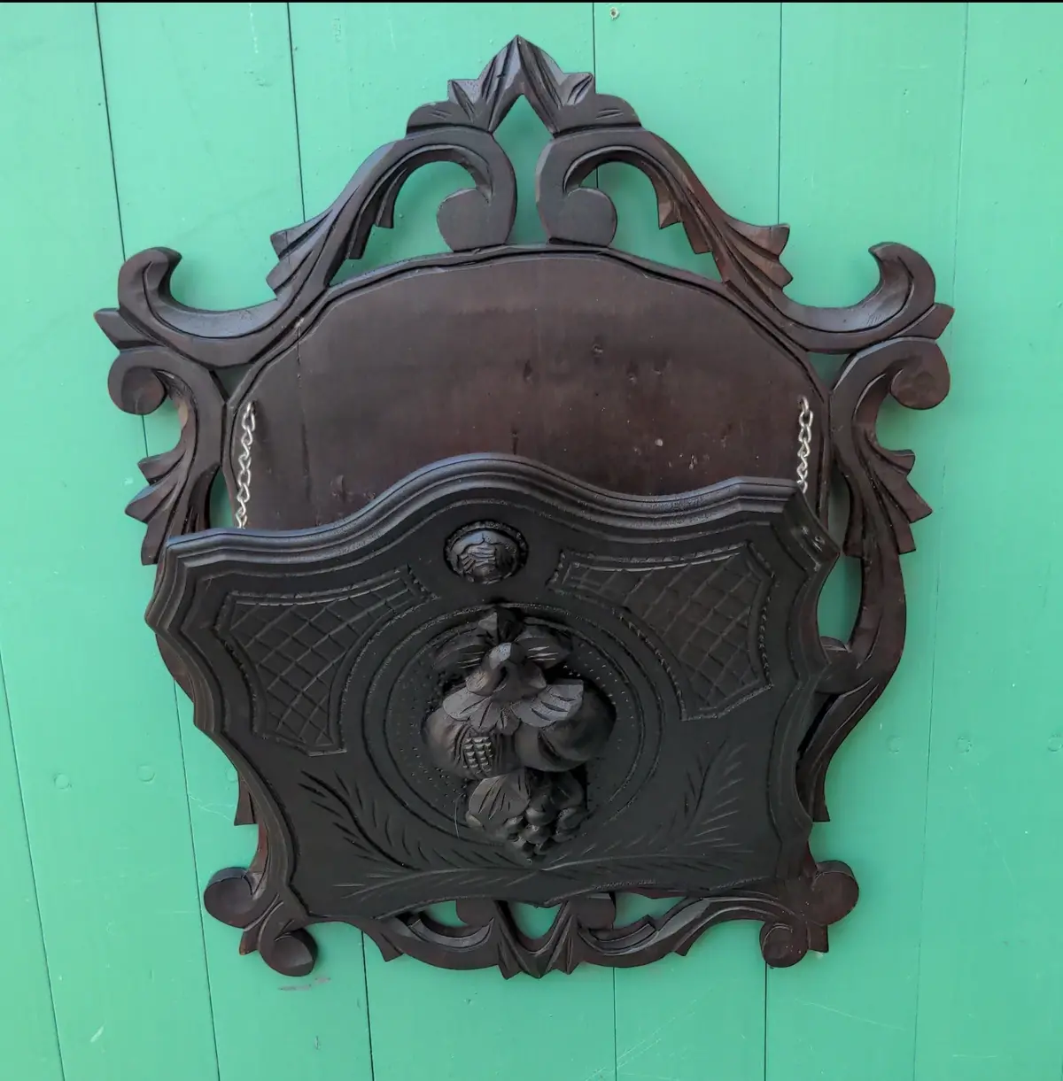 Black Forest Fruit And Nut Carved Wall Pocket 1