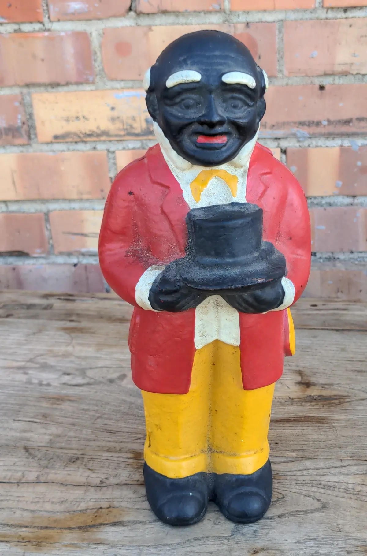 Cast Iron Black Memorabilia Old  Man Bank 1