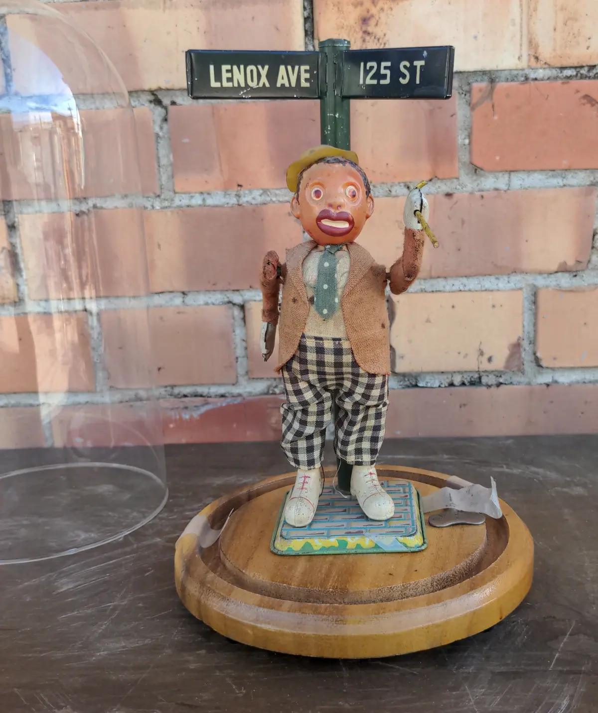 Wind Up Tap Dancer With Key-Under Glass 1