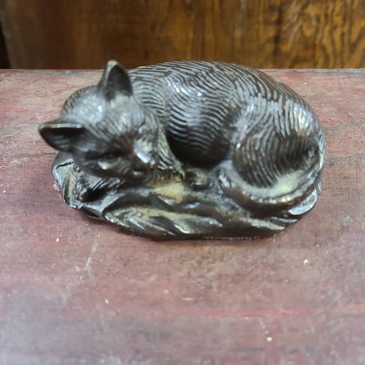 Small Bronze Cat Statue 1
