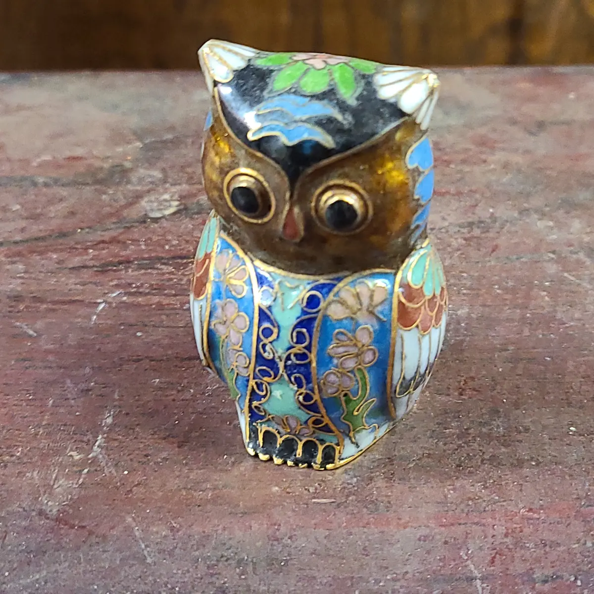 Cloissone Larger Owl Figurine 1