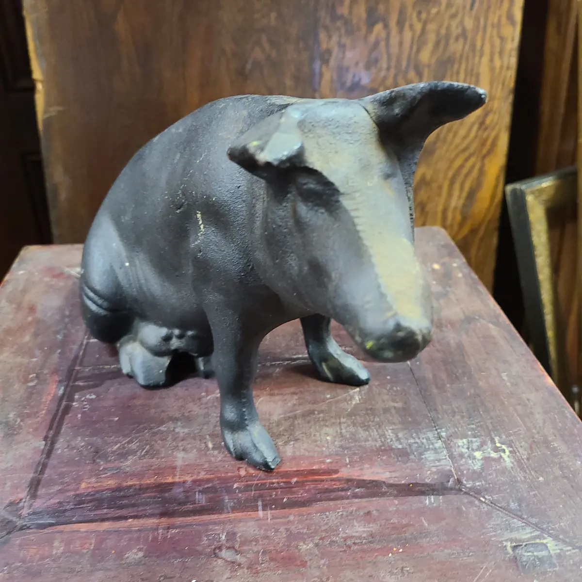Cast Iron Large Pig Bank 1