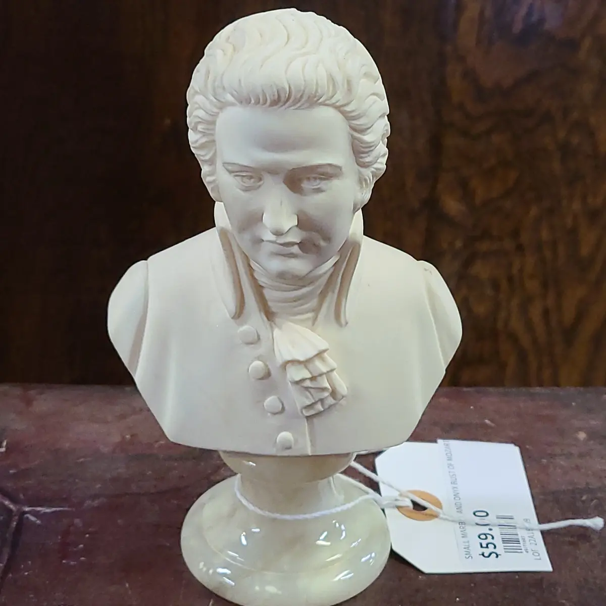 Small Marble And Onyx Bust Of Mozart 1
