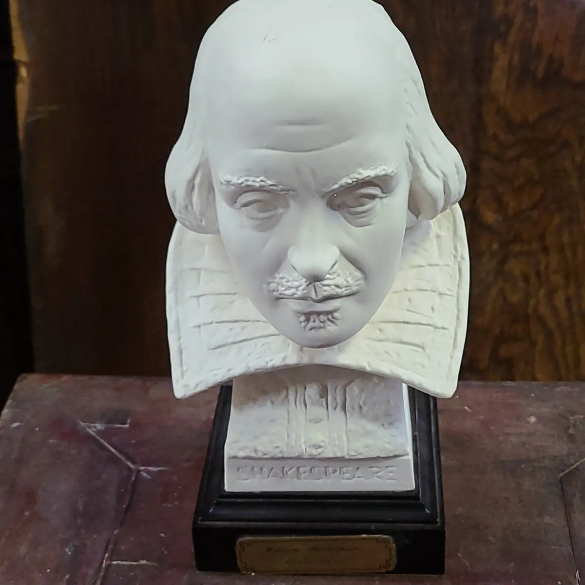 Large Plaster Bust Of Shakespeare Marked Goebel's Company 1