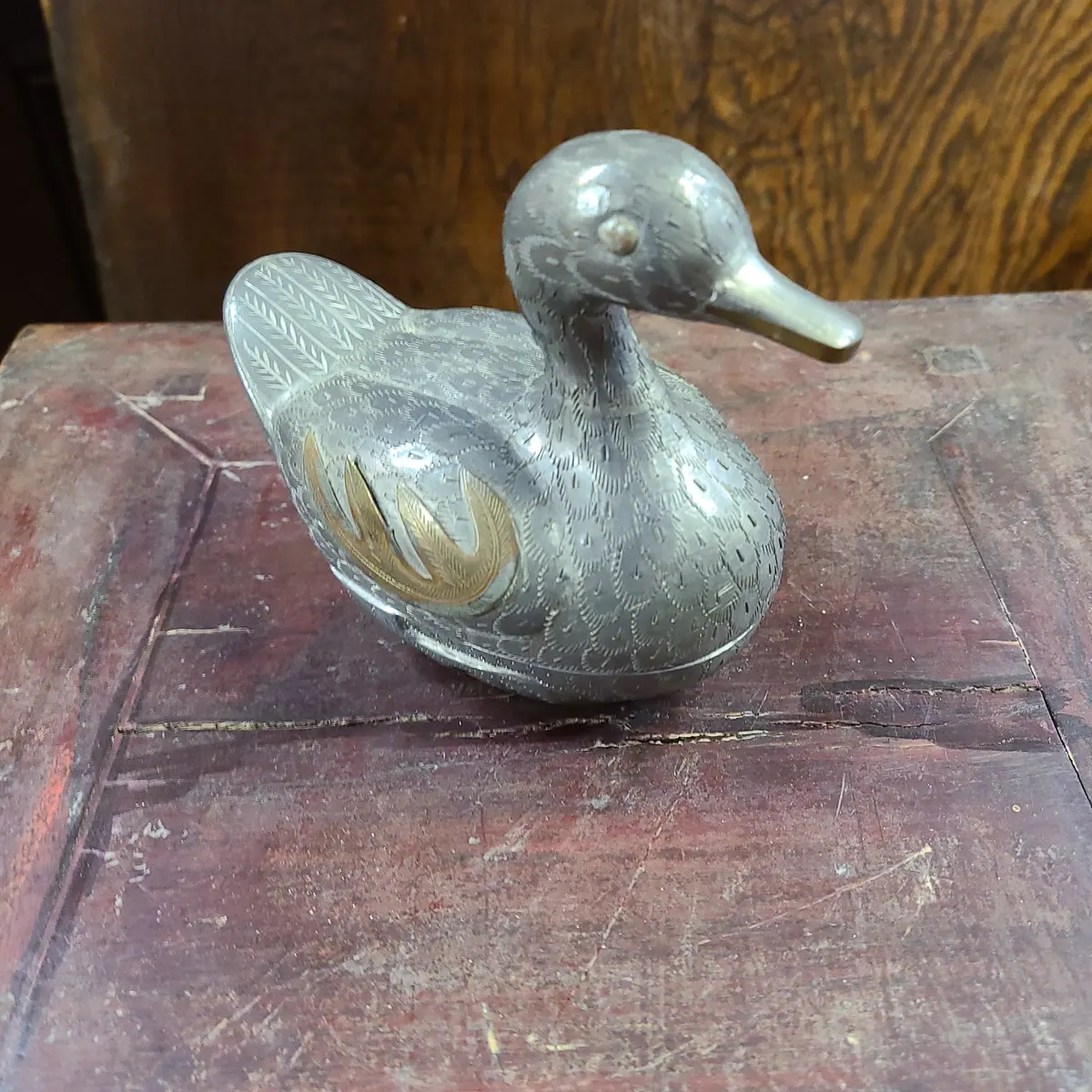 Hong Kong Metal And Brass Duck Box Small 1