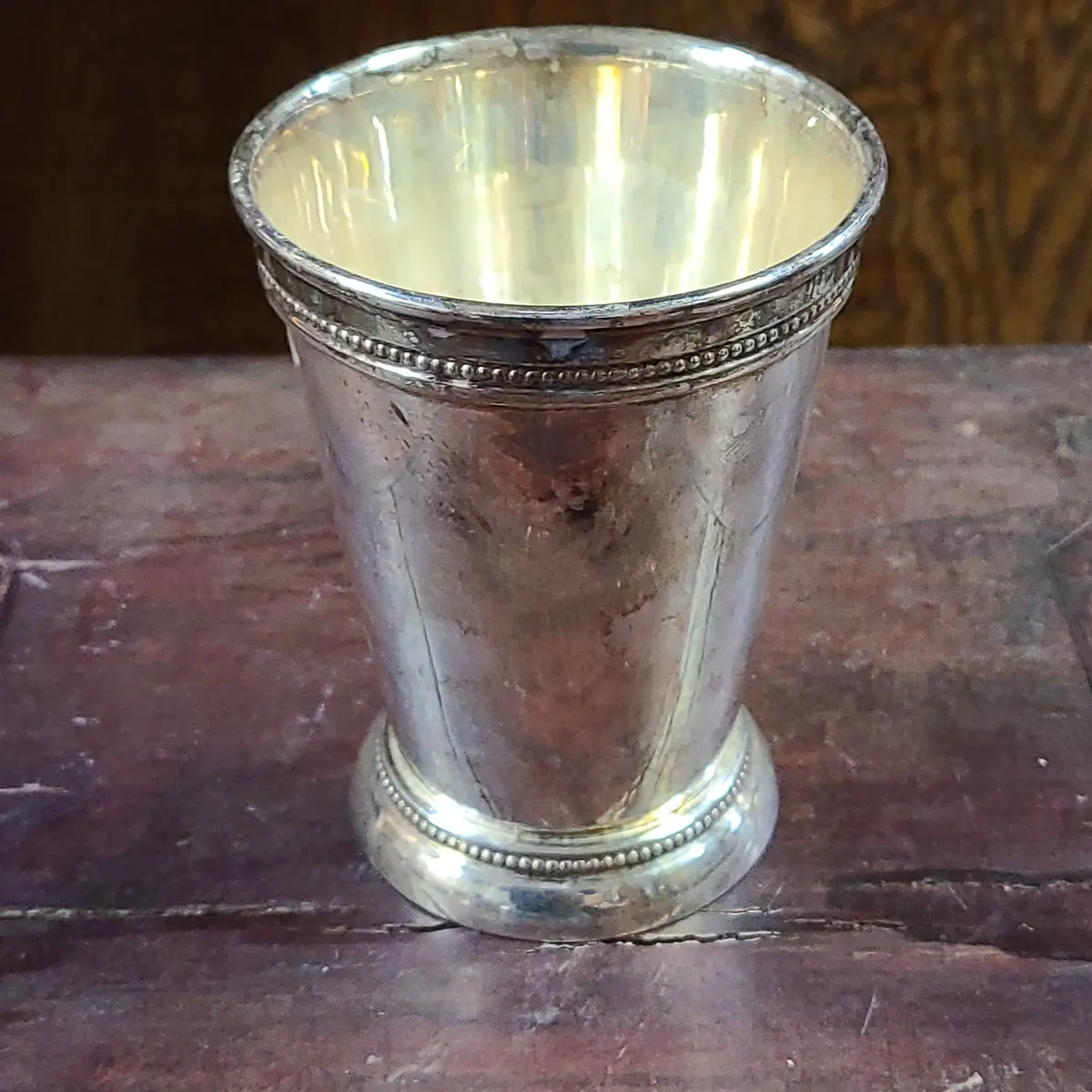 Indian Silver Plate Tooth Brush Holder 1