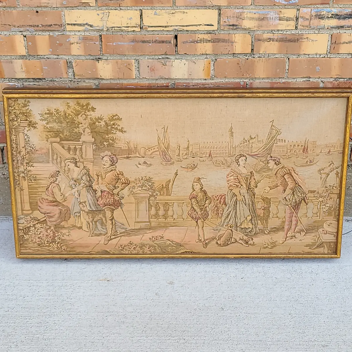 Gold Framed Horizontal Tapestry 1