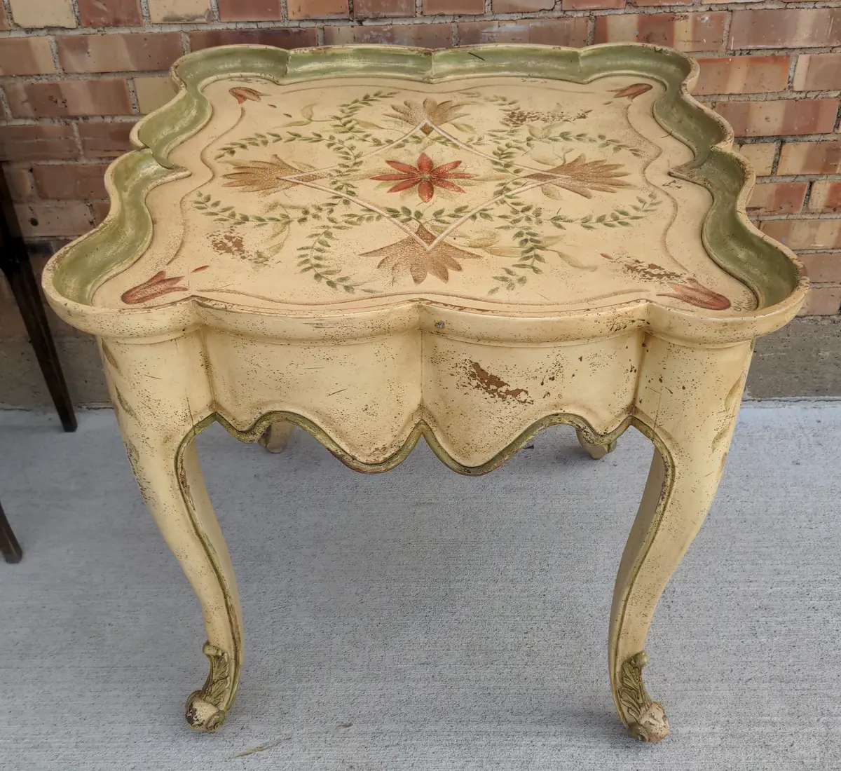 Large Habersham Hand Painted Artist Signed Side Table 1