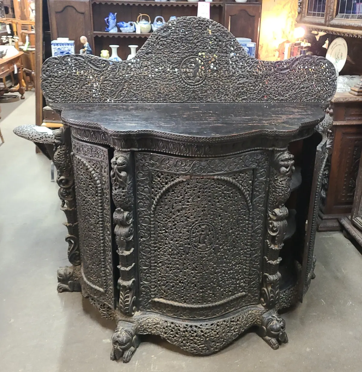 Carved Burmese Server 1