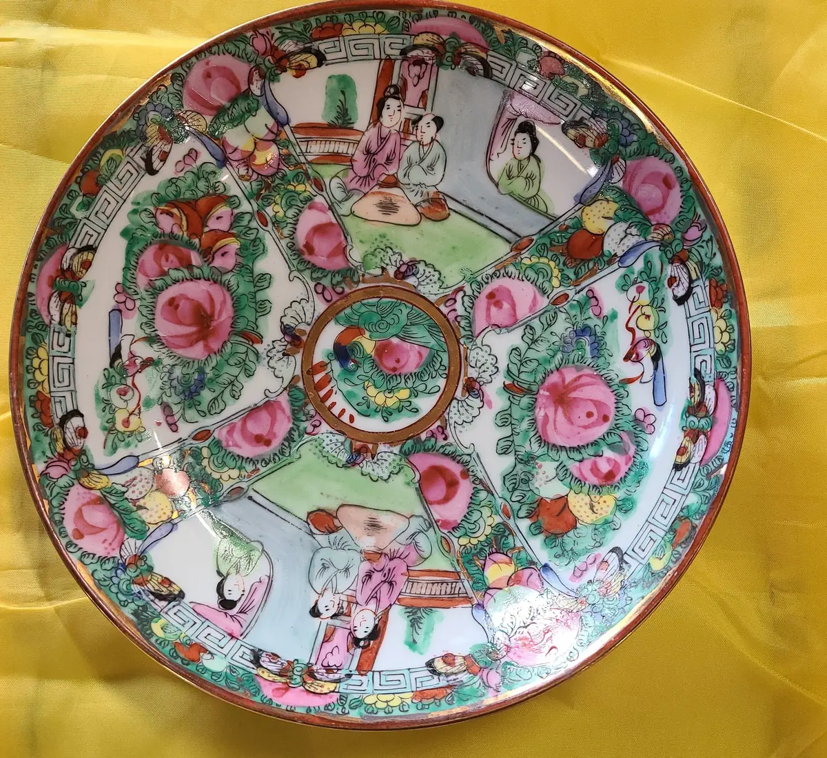 Rose Medallion Shallow Bowl 1