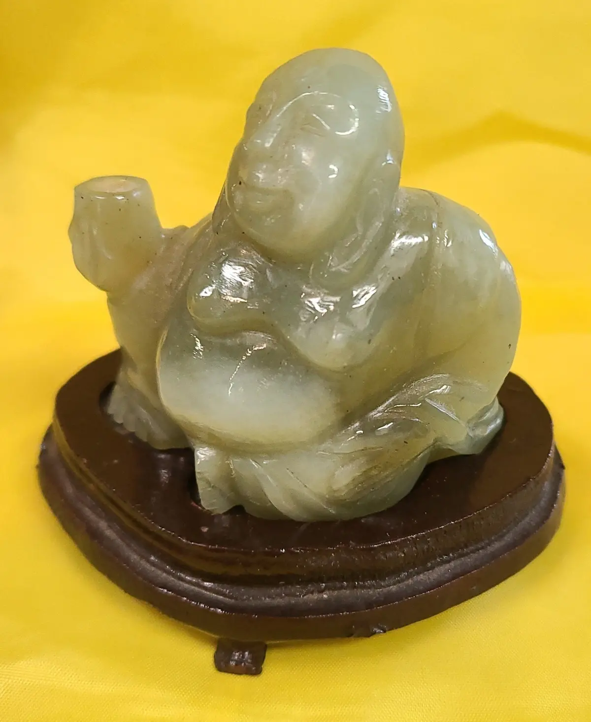 Small Jade Buddha On Resin Stand 1