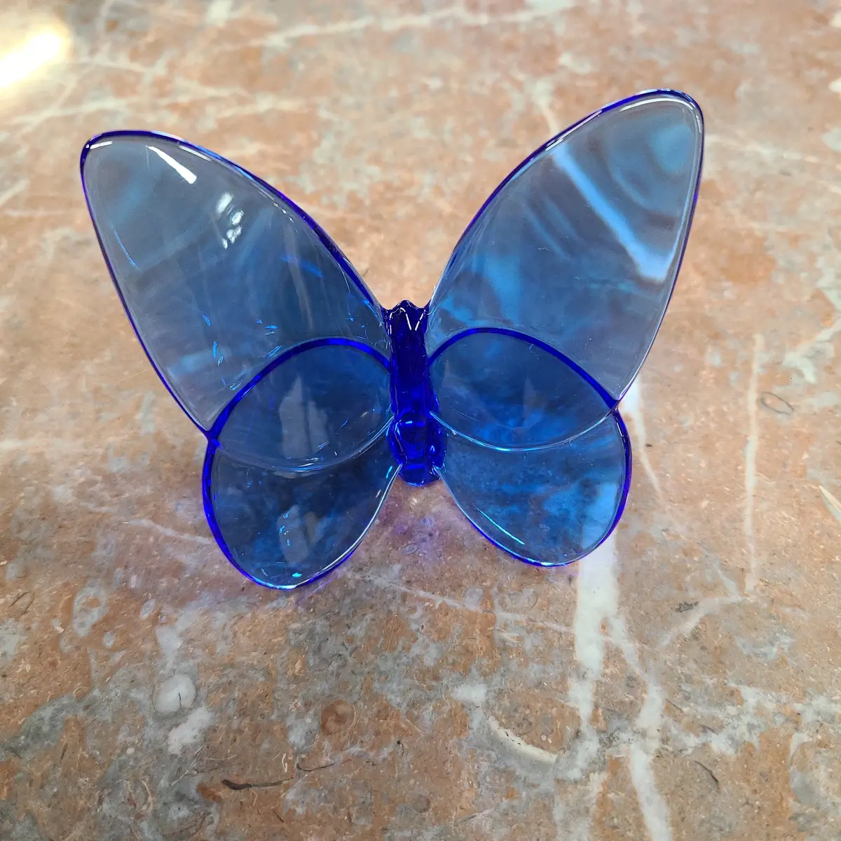 Blue Baccarat Glass Butterfly 1