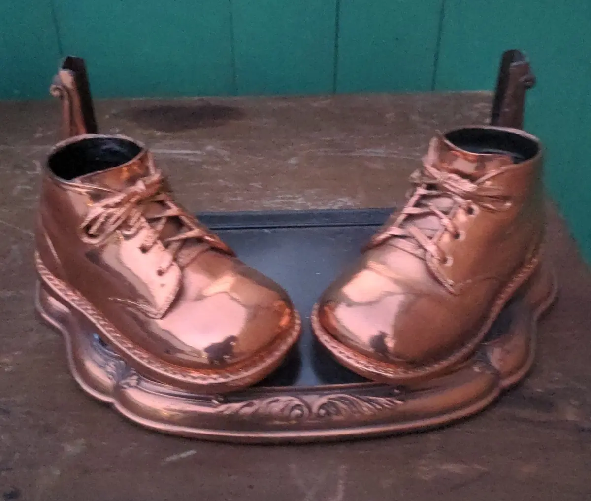 Copper Plated Baby Shoes 1