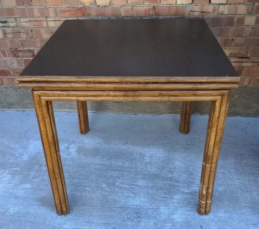 Flip Top Rattan Game Table 1