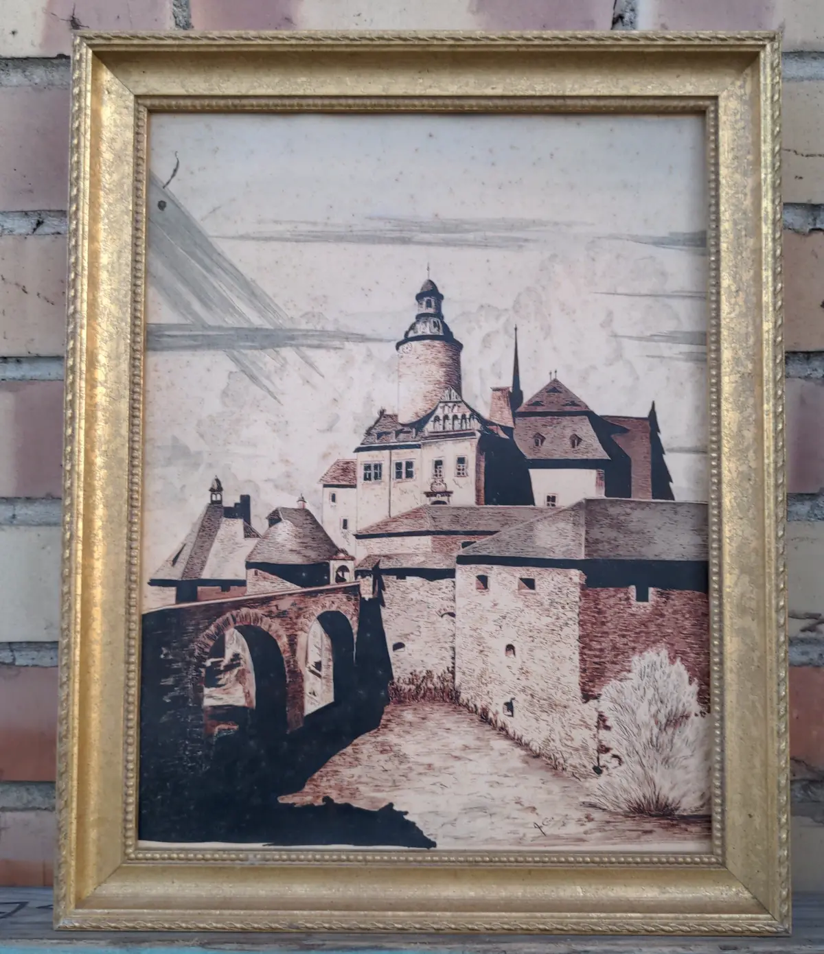 Framed Print Of A Medieval Town 1