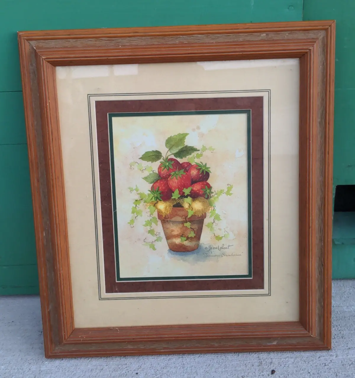 Frame Print Of A Strawberry Pot 1