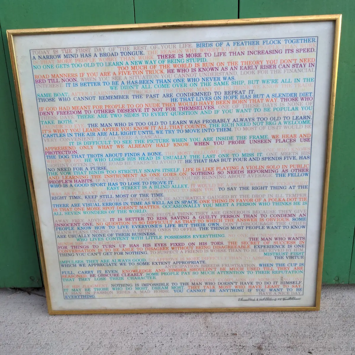 Framed Sayings And Phrases 1