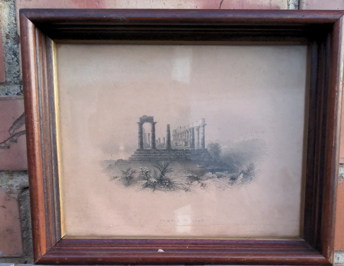 Small Frame Etching Of Ruins 1