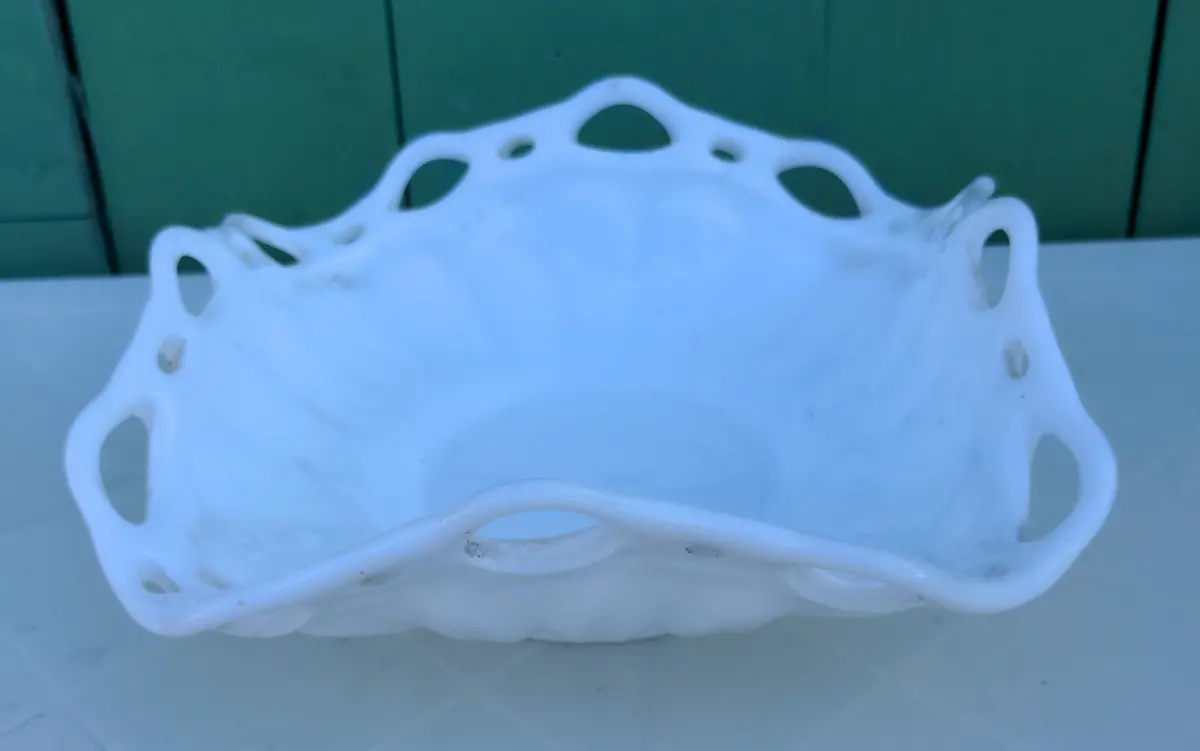 Milk Glass Compote 1