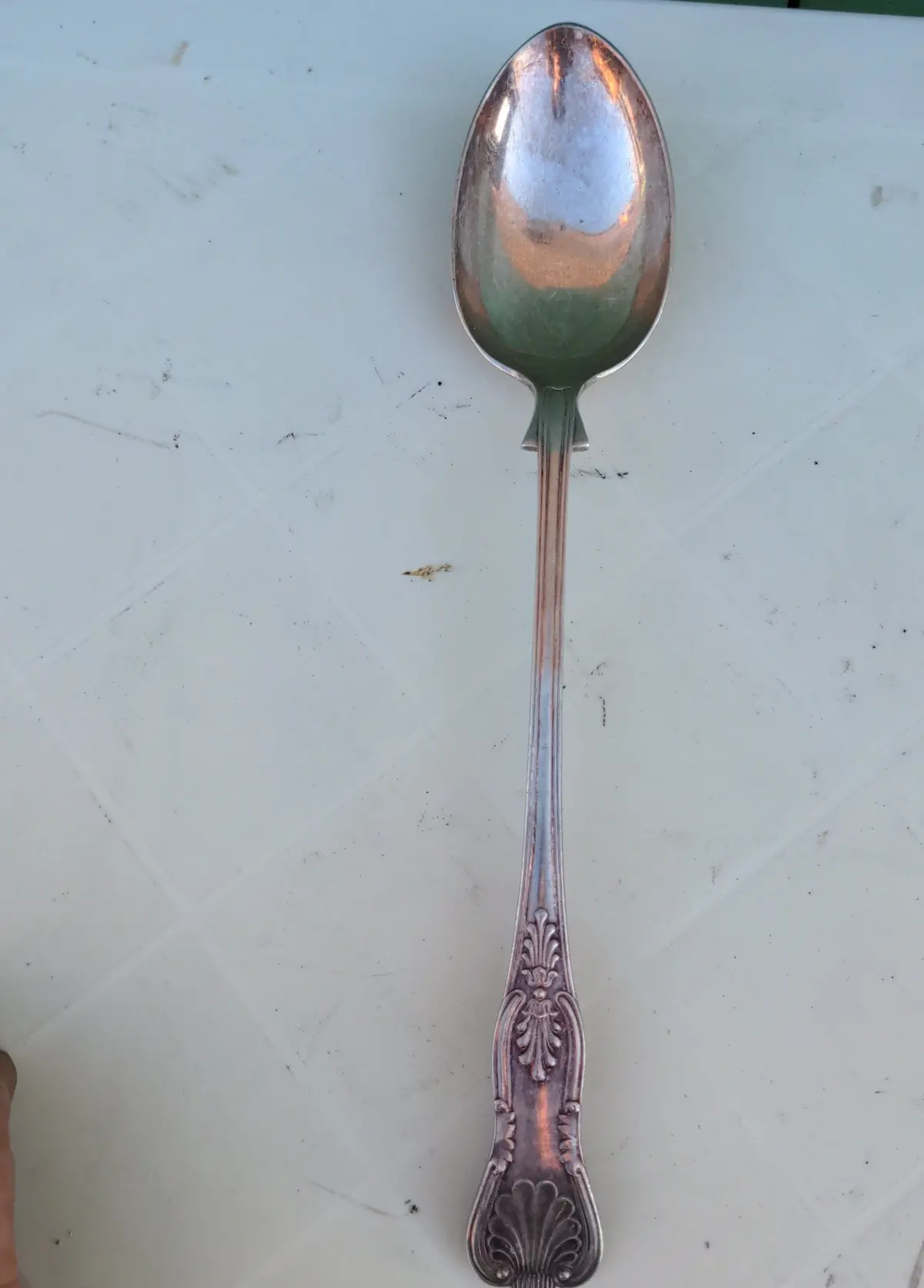Large Silver Plate Serving Spoon 1