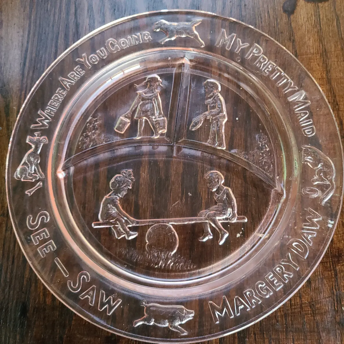 Pink Nursery Rhyme Plate 1