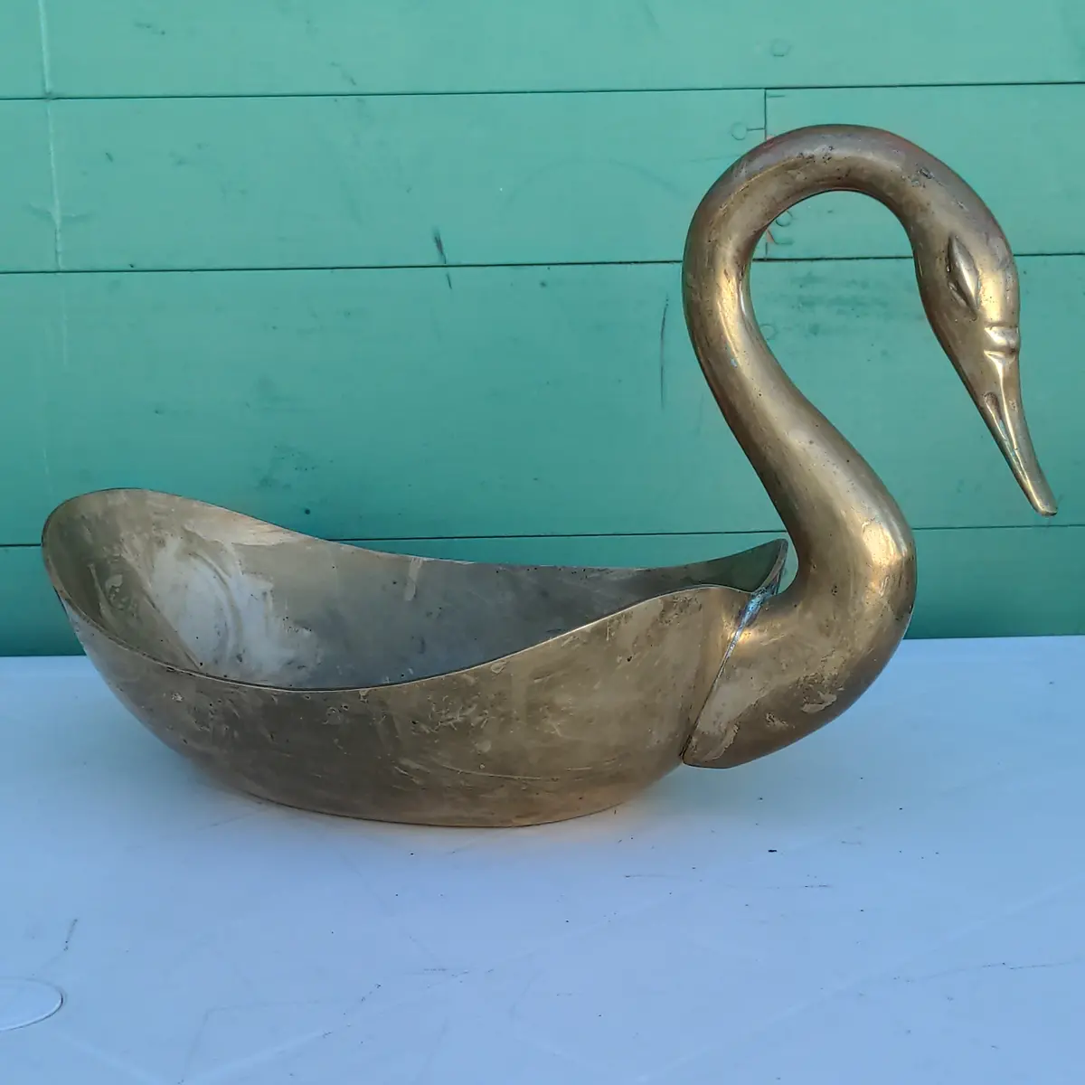 Brass Swan Planter 1