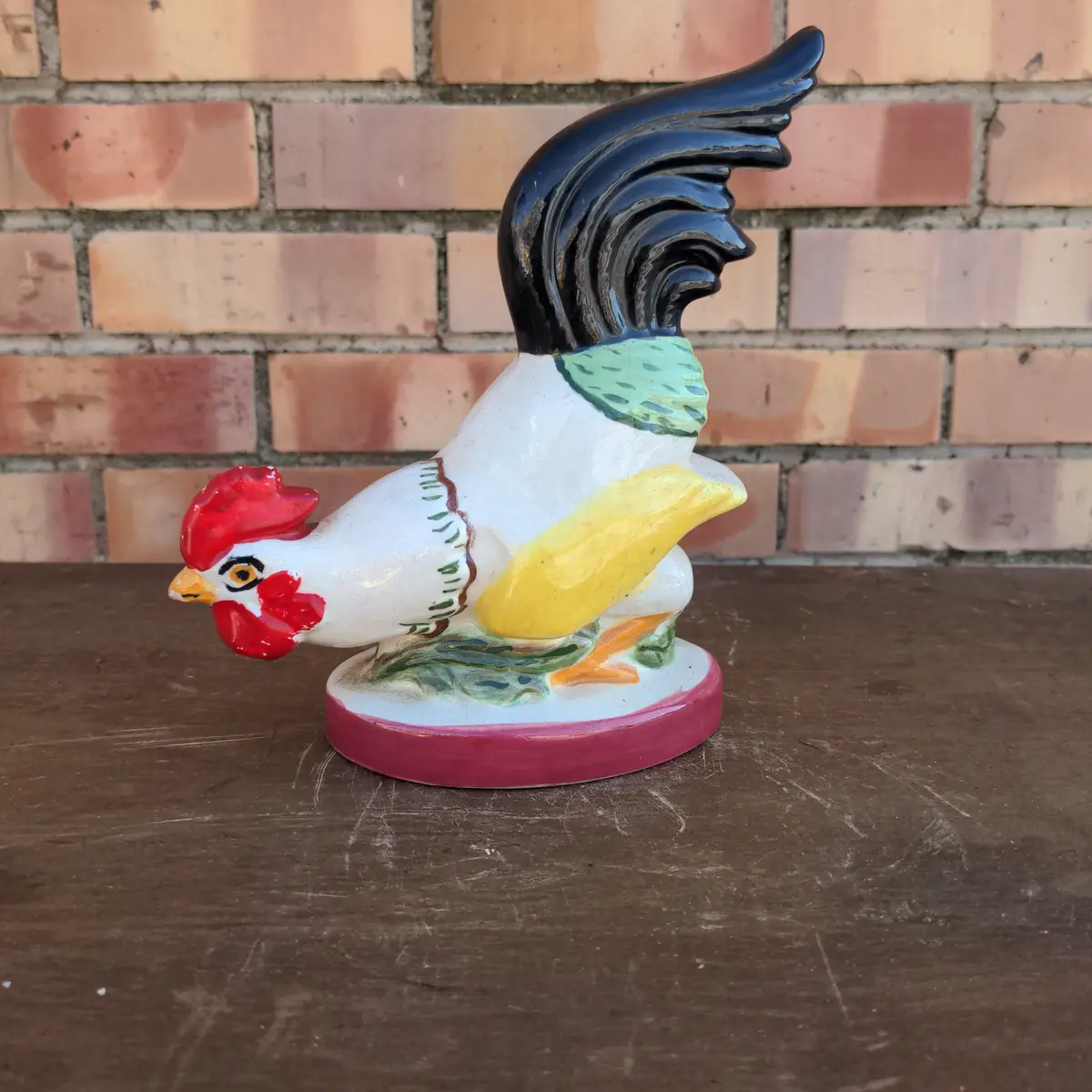 Ceramic Crouching A Rooster 1