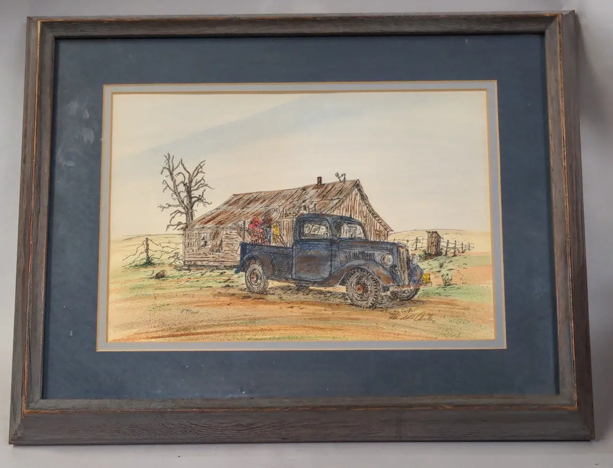 Country Print Of A Truck And Farm-Signed And Numbered 1