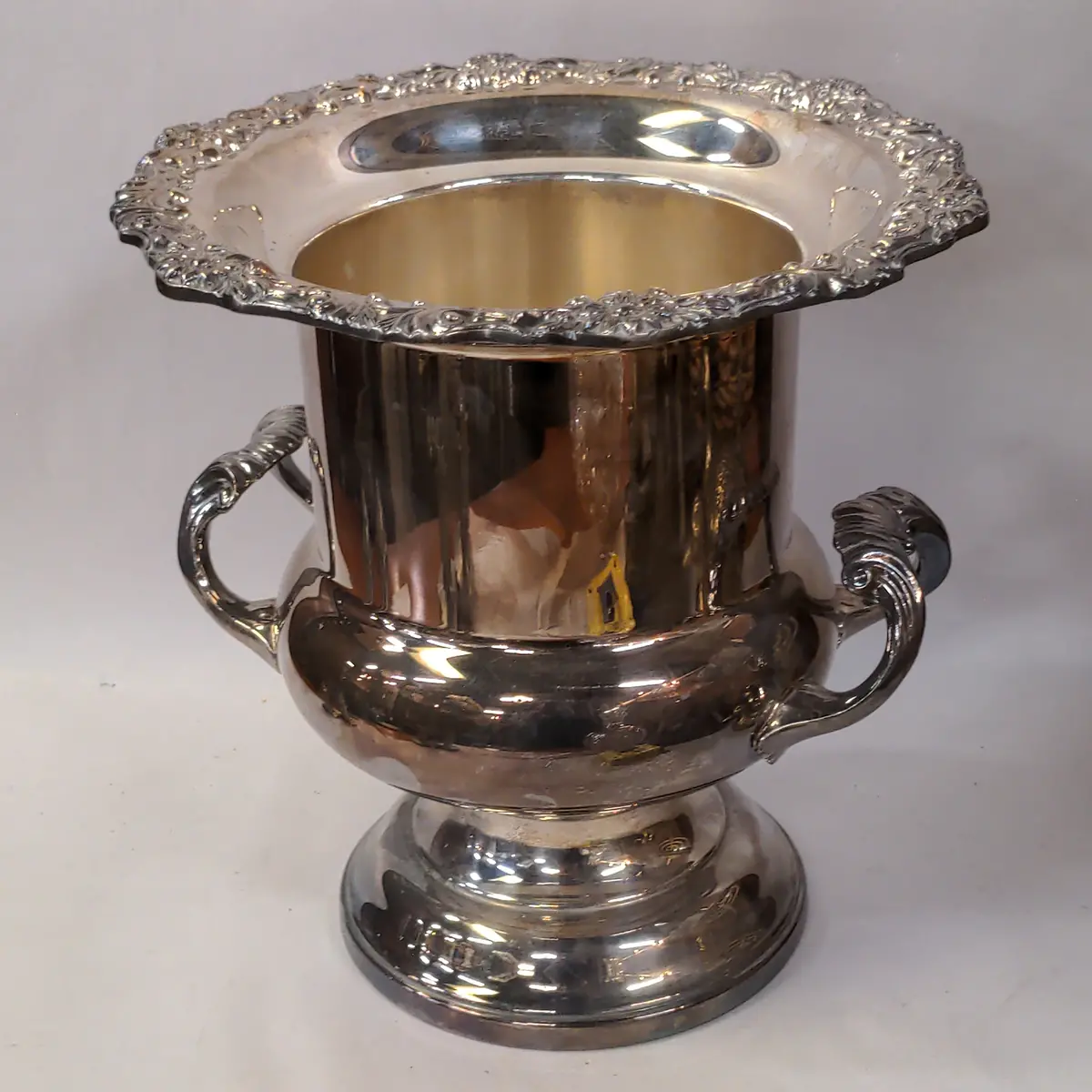 Fancy Silver Plate Wine Chiller 1
