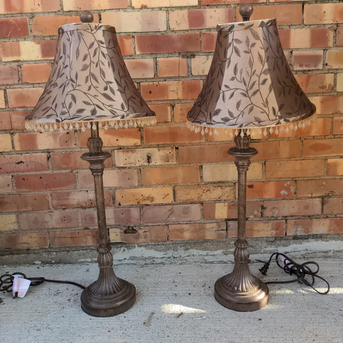 Pair Of Not Old Buffet Lamps 1