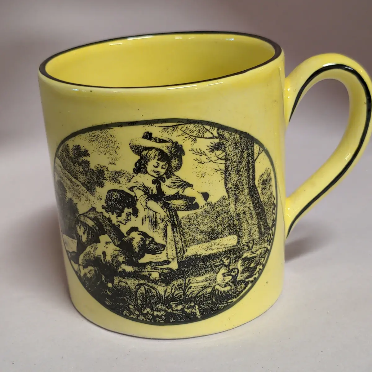 Small Yellow Italian Mug-Decorated 1