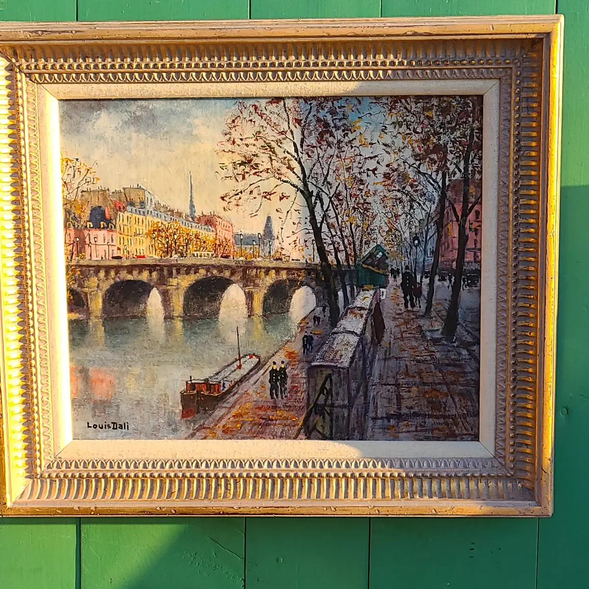 Street Scene Oil Painting By Louis Dali 1