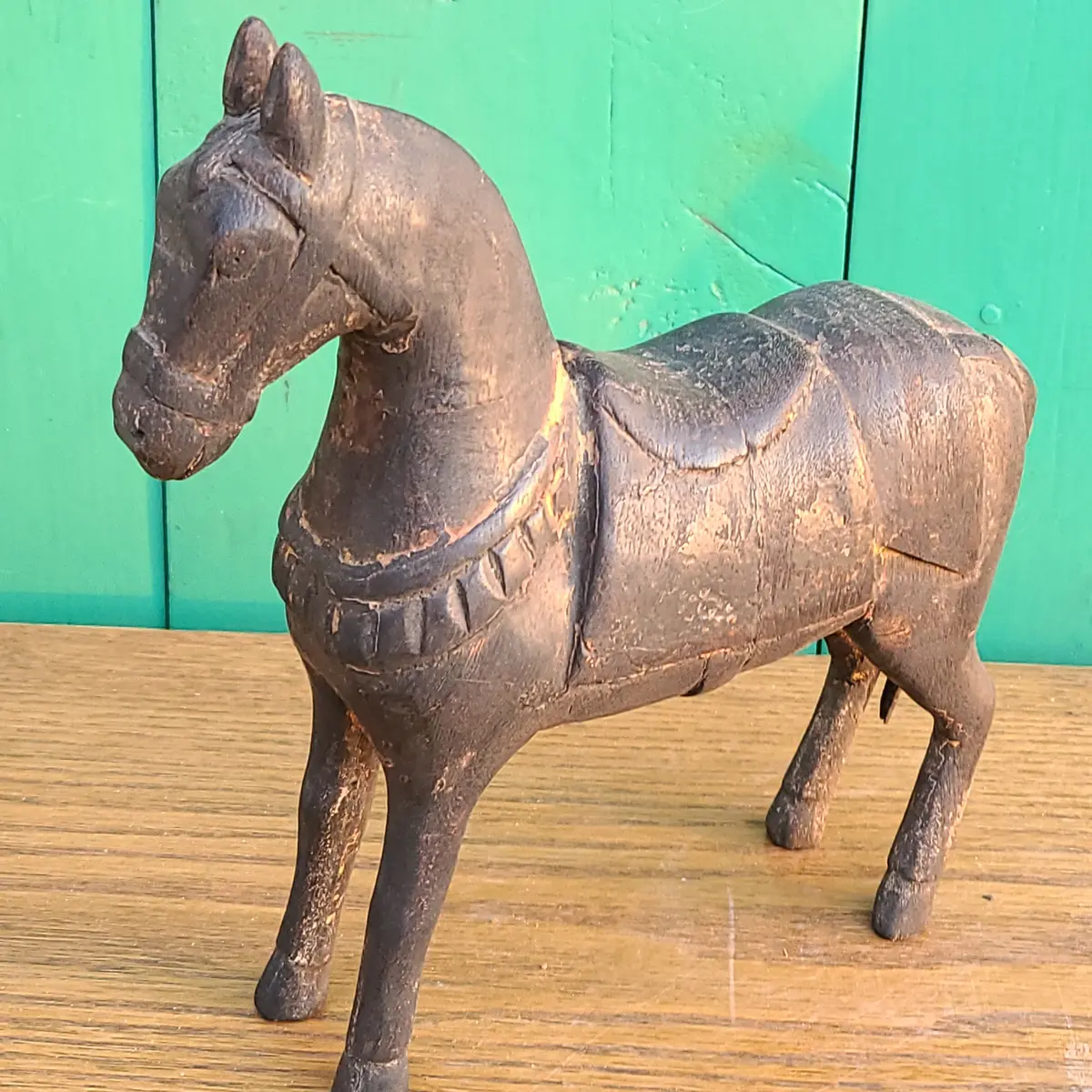 Carved Wooden Horse Statue 1