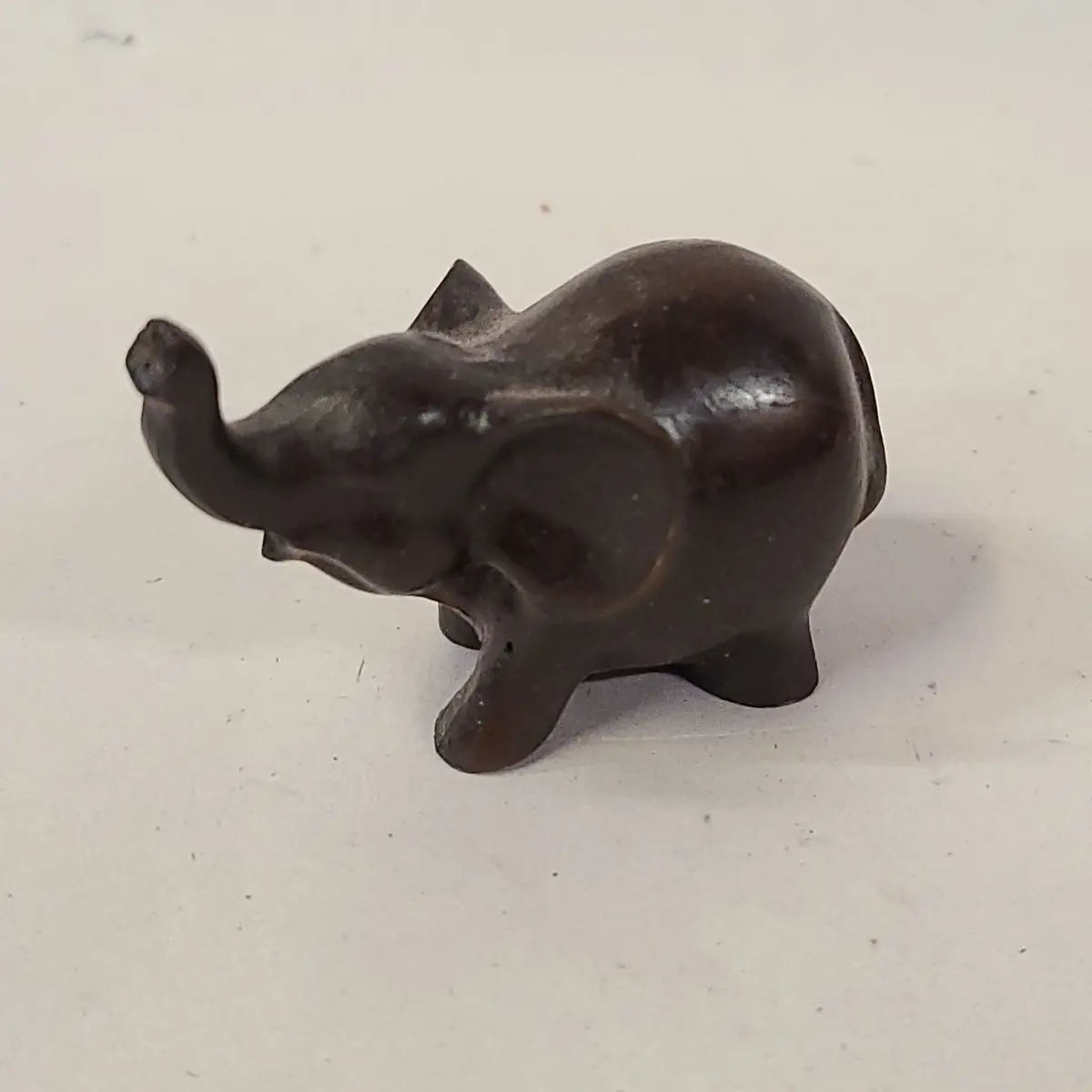 Tiny Carved Wood Elephant 1
