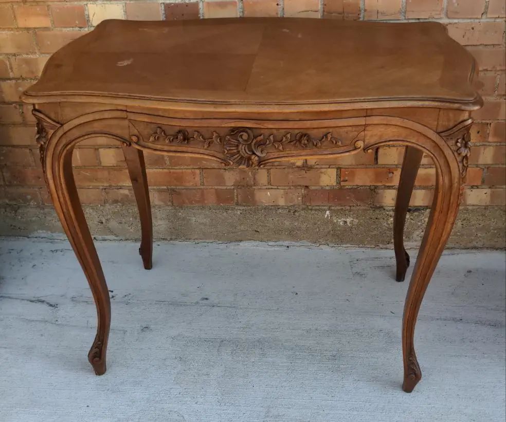 Small Louis Xv Walnut Writing Table Table With Drawer 1