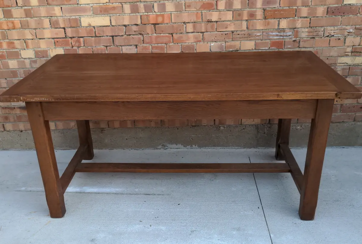 French Pegged Oak Farmhouse Table 1