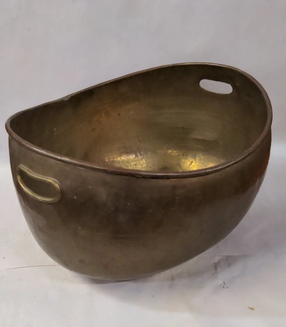 Formed Brass Planter With Handles 1