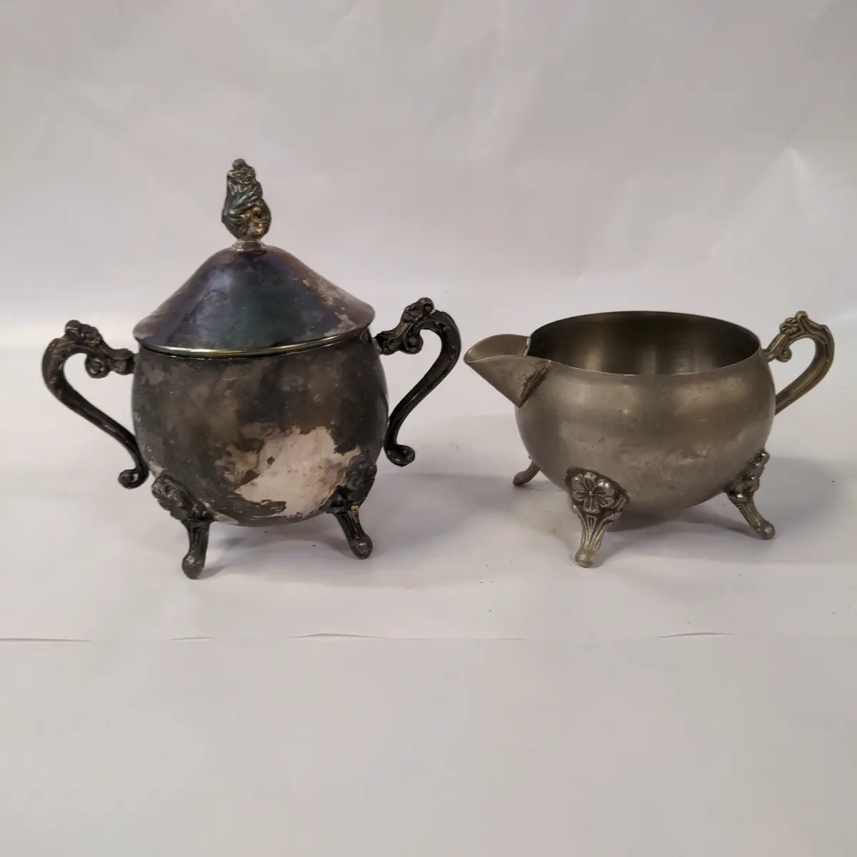 Small Silver Plate Cream Sugar Is Found 1