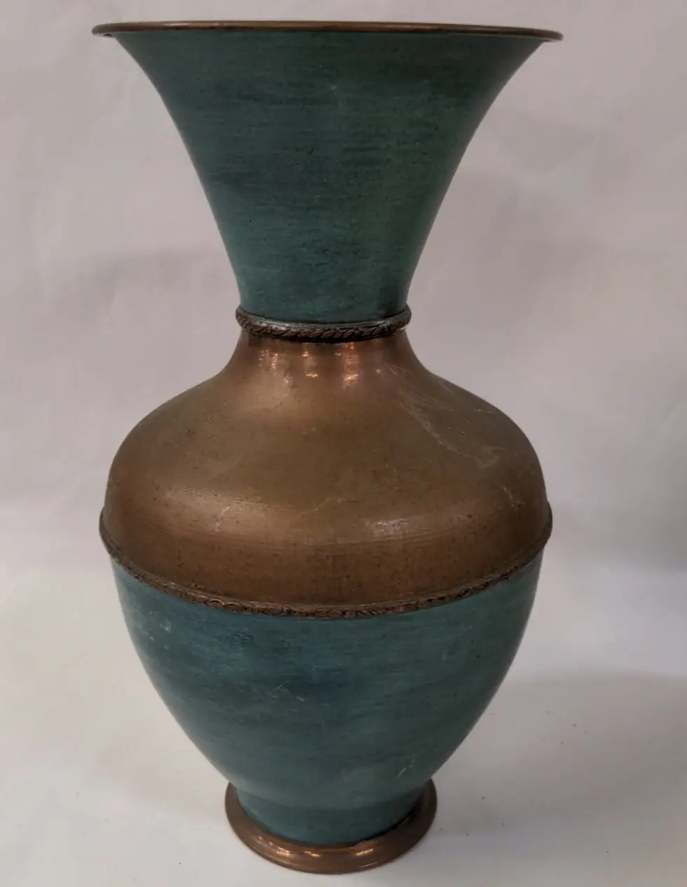 Copper And Blue Color Vase 1