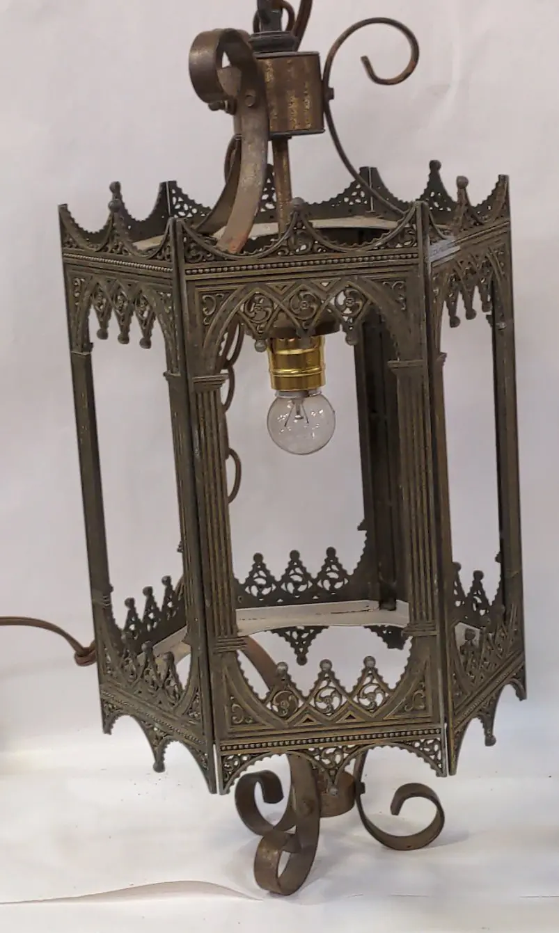 Gothic Brass Lantern No Glass 1
