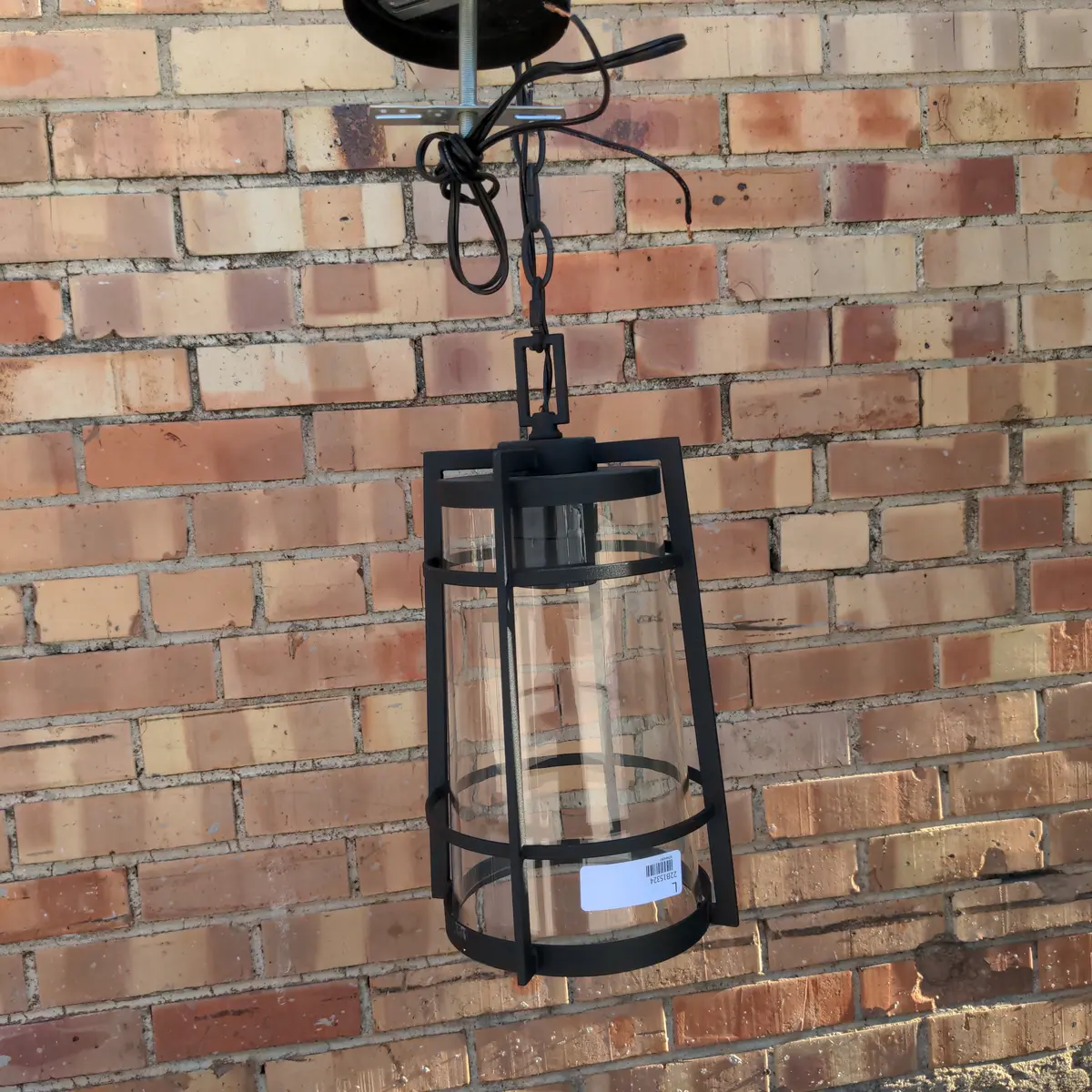 Flared Glass With Metal Exterior Hanging Lantern 1