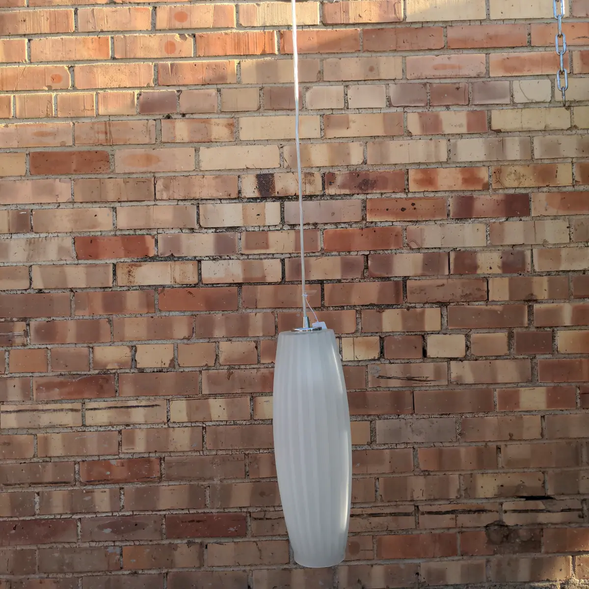Tall Frosted Glass Hanging Lamp 1