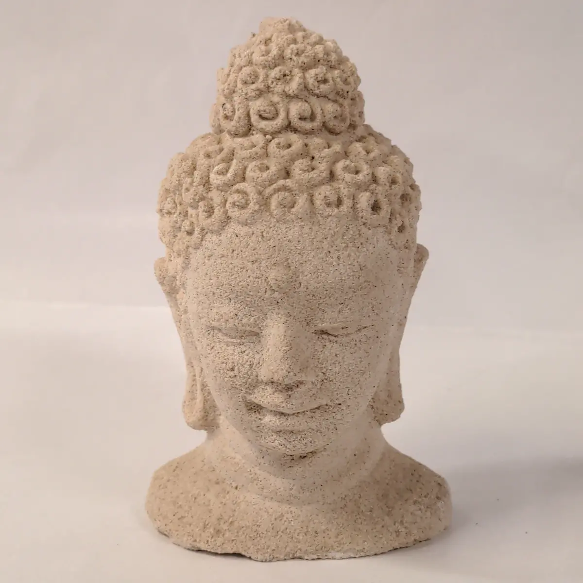 Small Cast Stone Buddha Head 1
