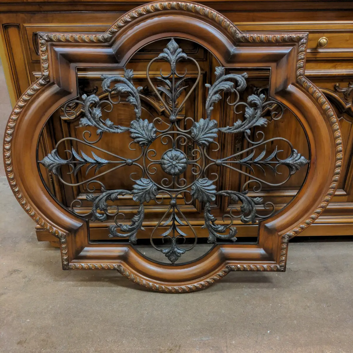 Iron Work In Wood Frame 1