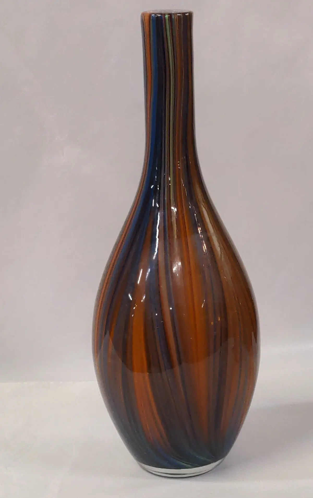 Stretch Striped Art Glass Murano Vase 1
